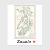  kaart van de kust van Puget Sound Washington (186 Sticker (Vel)