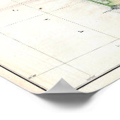  kaart van de kust van Washington en Oregon (1857) Poster (Hoek)