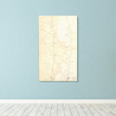 Kaart van de kustsectie Barnegat Bay naar Tuckerto Canvas Afdruk (Insitu (Houten vloer))