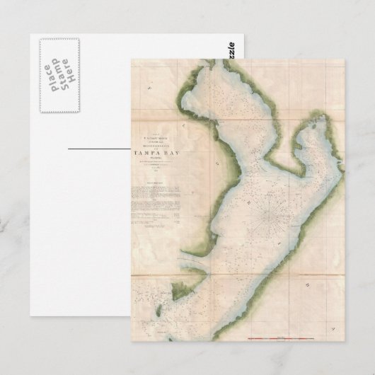  kaart van de kuststrook van Tampa (1855) (Voorkant / Achterkant)