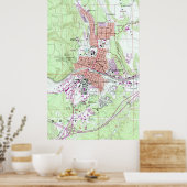  kaart van de lagstaff Arizona (1962) Poster (Keuken)