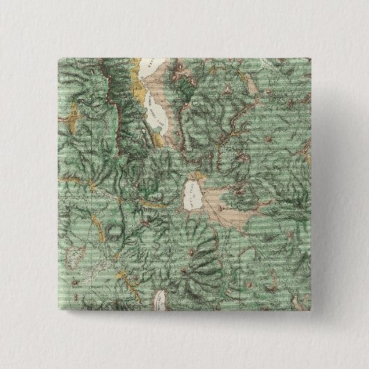Kaart van de landclassificatie van Nevada Vierkante Button 5,1 Cm (Voorkant)