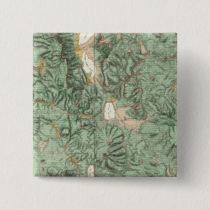 Kaart van de landclassificatie van Nevada Vierkante Button 5,1 Cm