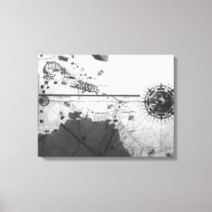 Kaart van de landen canvas afdruk