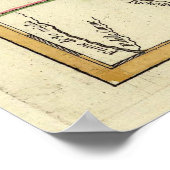  kaart van de landen van het Midden-Atlantische ge Poster (Hoek)