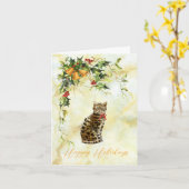 Kaart van de lavish-kerstgarland uit de kat (Gele Bloem)