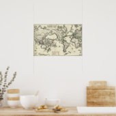  kaart van de Lijnen van Telegraph Poster (Keuken)