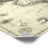  kaart van de Lijnen van Telegraph Poster (Hoek)