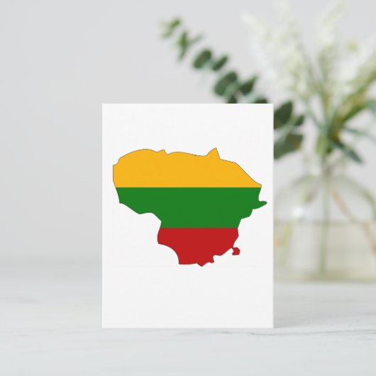 Kaart van de Litouwse vlag (Staand voorkant)