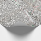 kaart van de Londense stad Cadeaupapier (Hoek)