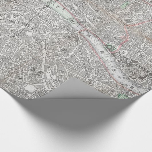  kaart van de Londense stad Cadeaupapier (Hoek)