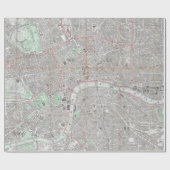 kaart van de Londense stad Cadeaupapier (Vlak)