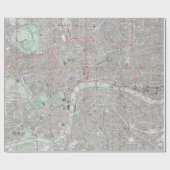  kaart van de Londense stad Cadeaupapier (Vlak)