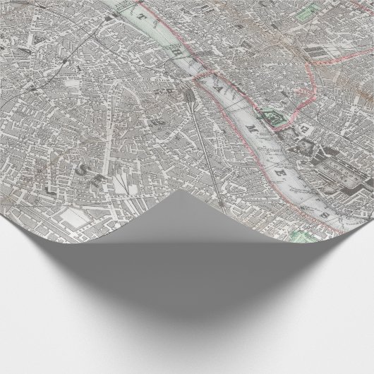  kaart van de Londense stad Cadeaupapier (Hoek)