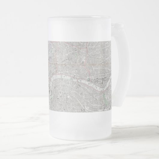  kaart van de Londense stad Matglas Bierpul (Voorkant rechts)