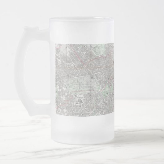  kaart van de Londense stad Matglas Bierpul (Links)