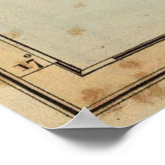 kaart van de Maagdeneilanden (1823) Poster (Hoek)