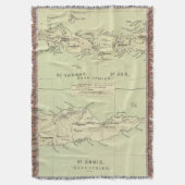 kaart van de Maagdeneilanden (1853) Deken (Voorkant Verticaal)