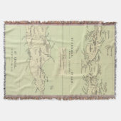  kaart van de Maagdeneilanden (1853) Deken (Voorkant)