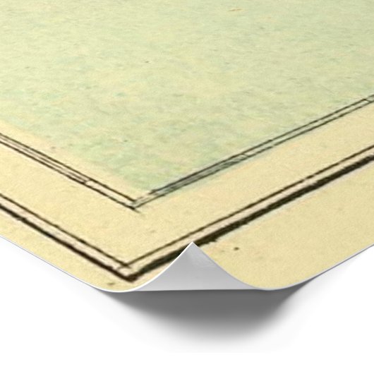  kaart van de Maagdeneilanden (1853) Poster (Hoek)