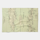  kaart van de Maagdeneilanden (1853) Theedoek (Horizontaal)