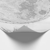  kaart van de maan (1647) cadeaupapier (Hoek)