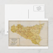 Kaart van de maffia-activiteit in Sicilië 1900 (Voorkant / Achterkant)