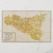 Kaart van de maffia-activiteit in Sicilië 1900 (Voorkant)