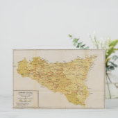 Kaart van de maffia-activiteit in Sicilië 1900 (Staand voorkant)