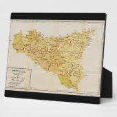 Kaart van de maffia-activiteit in Sicilië 1900 Fotoplaat (Zijkant)