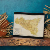 Kaart van de maffia-activiteit in Sicilië 1900 Fotoplaat (Zijkant)