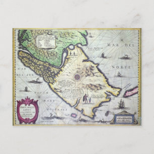 Kaart van de Magellan-Straat, Patagonia