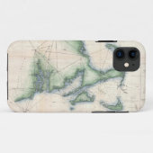  Kaart van de Massachusetts kustlijn Case-Mate iPhone Case (Achterkant (horizontaal))