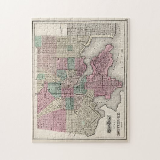  kaart van de MD van Baltimore (1873) Legpuzzel (Verticaal)