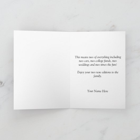 Kaart van de Meisjes van gelukwensen de Tweeling (Binnen)