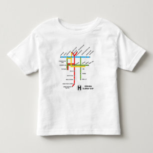 Kaart van de metro van Hingham Massachusetts Kinder Shirts