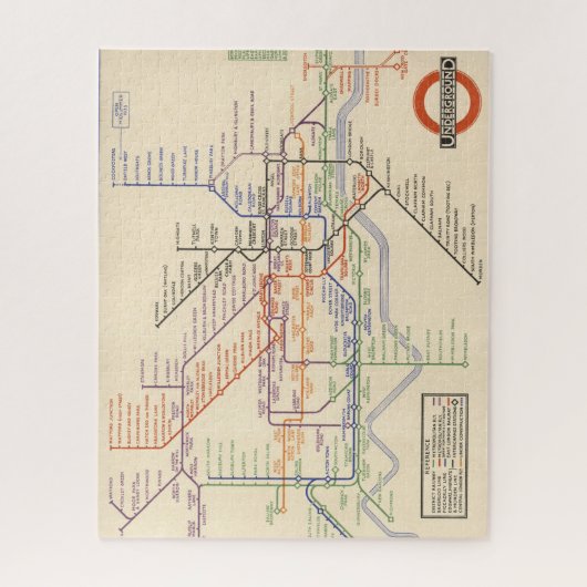 Kaart van de metro van Londen Legpuzzel (Verticaal)