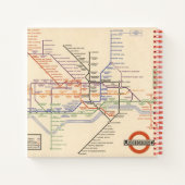 Kaart van de metro van Londen Notitieboek (Achterkant)