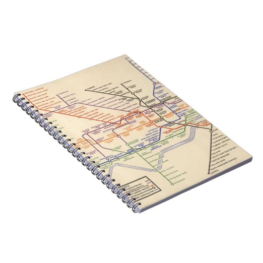 Kaart van de metro van Londen Notitieboek (Rechterzijde)
