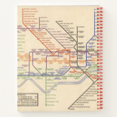 Kaart van de metro van Londen Notitieboek (Achterkant)