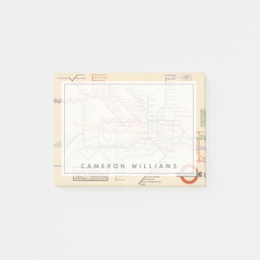 Kaart van de metro van Londen Post-it® Notes (Voorkant)