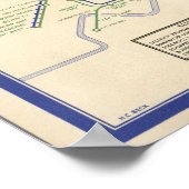 Kaart van de metro van Londen Poster (Hoek)