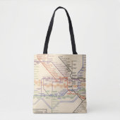 Kaart van de metro van Londen Tote Bag (Voorkant)