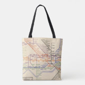 Kaart van de metro van Londen Tote Bag (Achterkant)