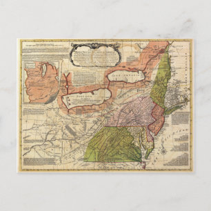 Kaart van de Midden-Britse kolonies in Amerika 177