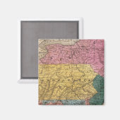 Kaart van de Midden-Staten Magneet (Voorkant / Achterkant)