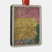 Kaart van de Midden-Staten Metalen Ornament (Rechts)