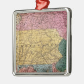 Kaart van de Midden-Staten Metalen Ornament (Links)