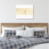 Kaart van de Mississippi Canvas Afdruk (Insitu (Slaapkamer))