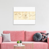 Kaart van de Mississippi Canvas Afdruk (Insitu (Woonkamer))